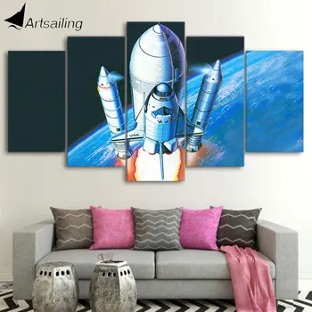 ArtSailing 5 panel wall art on canvas HD Space Rocket Modular modern Home decoration image paintings for living room UP-2271C
ArtSailing 5 panel wall art on canvas HD Space Rocket Modular modern Home decoration image paintings for living room UP-2271C