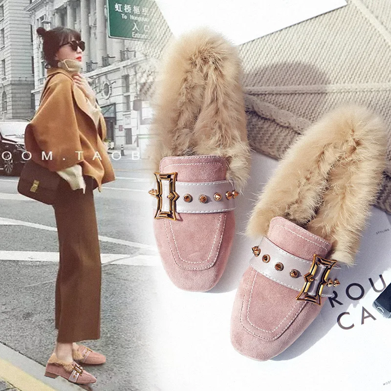 2019 New Fur Ankle Boot Women's Autumn Winter Boots Slip-on Flat Fur Boots Women Wear Rabbit Fur Shoes for Female Leather Boots
2019 New Fur Ankle Boot Women's Autumn Winter Boots Slip-on Flat Fur Boots Women Wear Rabbit Fur Shoes for Female Leather Boots