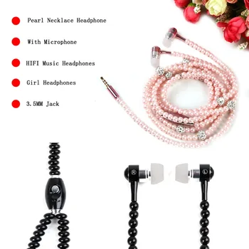5PCS Fashion Women Portable Earphones Luxurious fone-de-ouvido Bling Pearl Necklace Earbuds for Girlfriend Gifts Mobile Phone
5PCS Fashion Women Portable Earphones Luxurious fone-de-ouvido Bling Pearl Necklace Earbuds for Girlfriend Gifts Mobile Phone