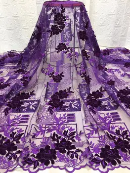 2019 High Quality African Lace Fabric Purple Velvet French Net Embroidery Sequins Tulle Lace Fabric For Nigerian party Dress(719
2019 High Quality African Lace Fabric Purple Velvet French Net Embroidery Sequins Tulle Lace Fabric For Nigerian party Dress(719