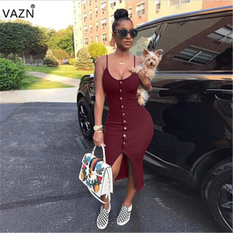 VAZN 2019 Personality Design Sexy Style Women Dress Solid Hollow Out Spaghetti Strap Lady Maxi Sheath Dress Vestido OD8037
VAZN 2019 Personality Design Sexy Style Women Dress Solid Hollow Out Spaghetti Strap Lady Maxi Sheath Dress Vestido OD8037