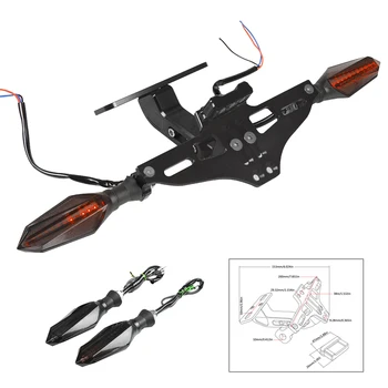 Universal Motorcycles Adjustable Angle Aluminum License Number Plate Frame Holder Bracket with Waterproof LED Turn Signal Lights
Universal Motorcycles Adjustable Angle Aluminum License Number Plate Frame Holder Bracket with Waterproof LED Turn Signal Lights