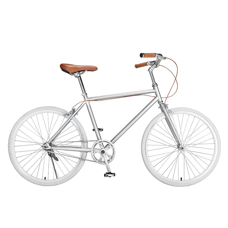 Bicycle for Men Women and Student Internet Celebrity and Retro Single speed 24 Inch High carbon Steel Silvery Concise
Bicycle for Men Women and Student Internet Celebrity and Retro Single speed 24 Inch High carbon Steel Silvery Concise