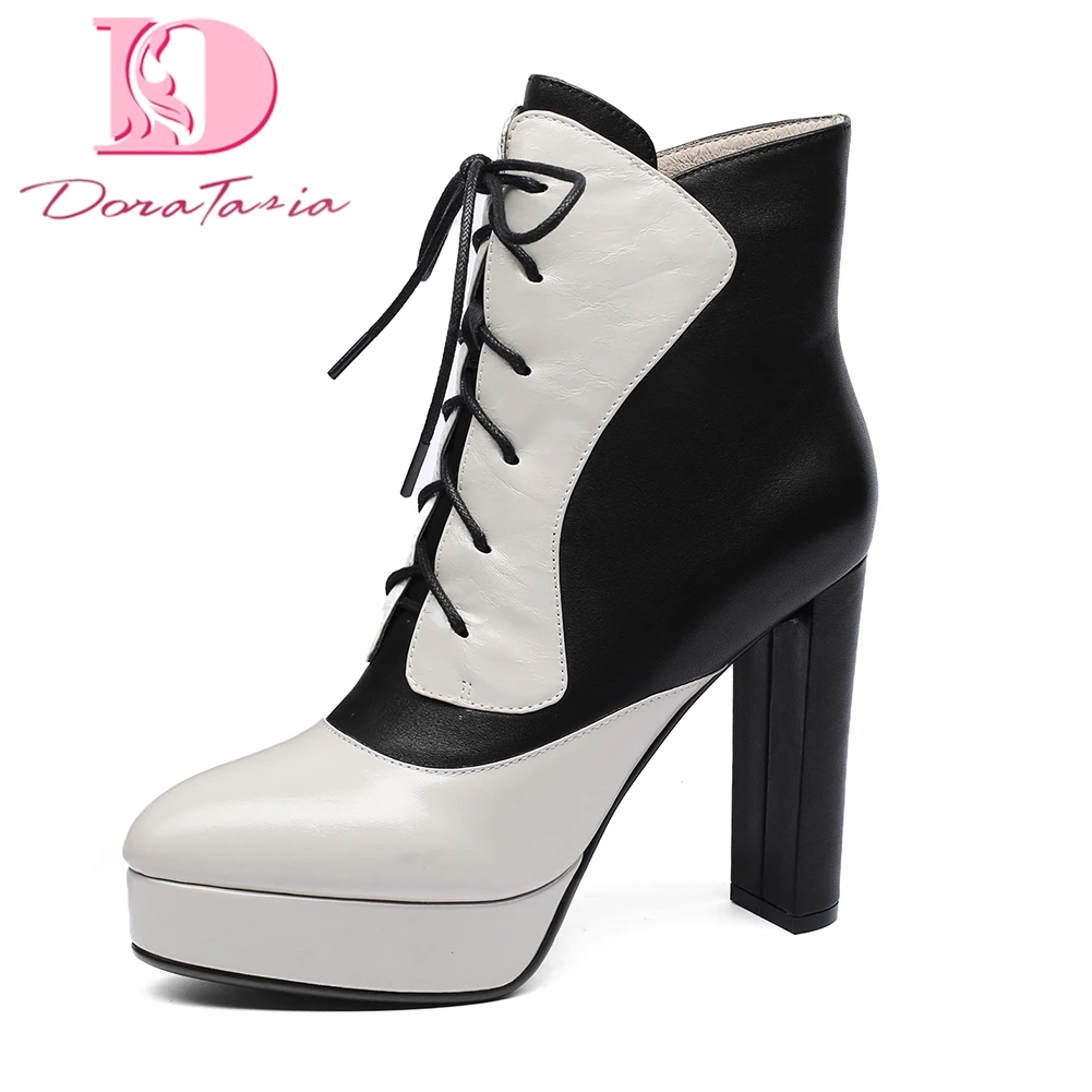 Doratasia New Cow Leather Platform Zip Up Ankle Boots Woman Shoes sexy high Heels women's Party Wedding Boots Shoes Women
Doratasia New Cow Leather Platform Zip Up Ankle Boots Woman Shoes sexy high Heels women's Party Wedding Boots Shoes Women