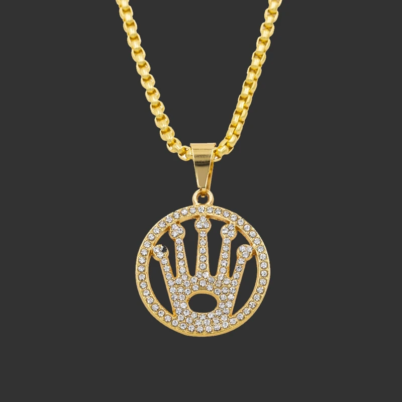 1PCS Rhinestone Crown Drop Men Necklace Hip Hop Chain Necklaces Pendants Punk Rock Jewelry Gift
1PCS Rhinestone Crown Drop Men Necklace Hip Hop Chain Necklaces Pendants Punk Rock Jewelry Gift