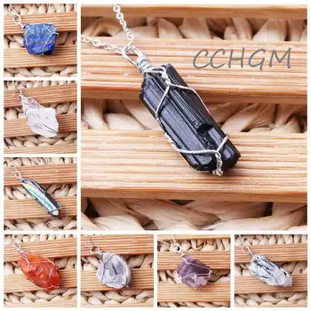 Natural DIY Gem Stones Clear Crystal Fluorite Necklaces&Pendants Healing Irregular Tourmaline Yellow Purple Pink Quartz Pendulum
Natural DIY Gem Stones Clear Crystal Fluorite Necklaces&Pendants Healing Irregular Tourmaline Yellow Purple Pink Quartz Pendulum