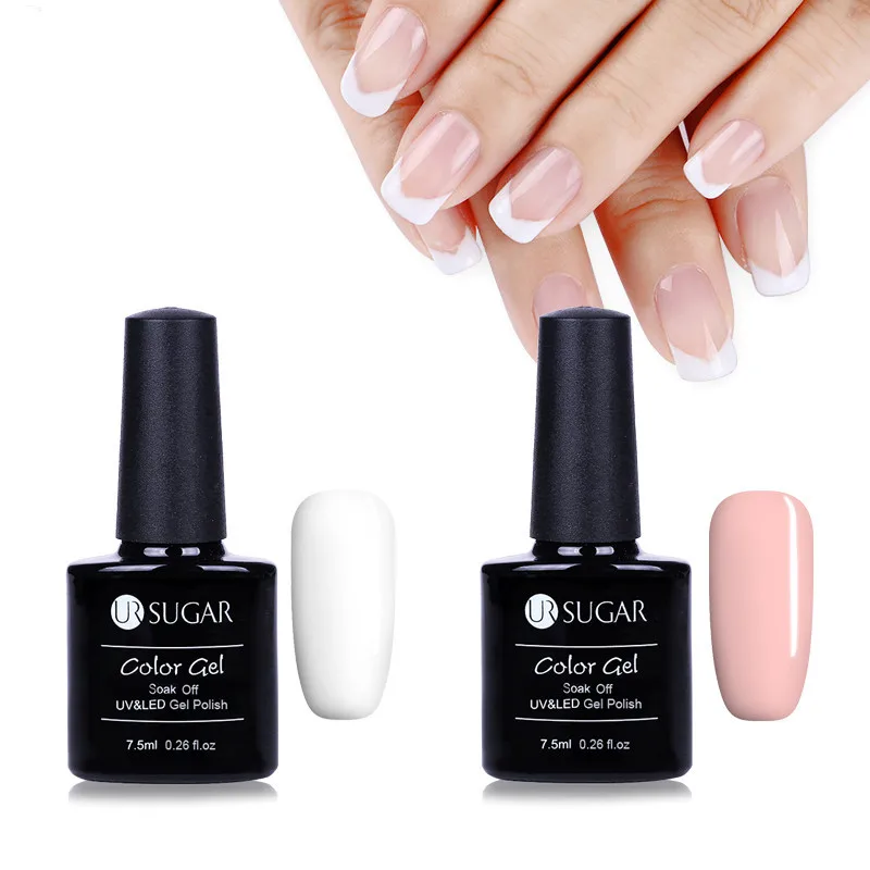 UR SUGAR 3Pcs 7.5ml White and Pink Nail Gel Polish & French Manicure Kit Set Tip Guides Decorations Nail Art UV Gel
UR SUGAR 3Pcs 7.5ml White and Pink Nail Gel Polish & French Manicure Kit Set Tip Guides Decorations Nail Art UV Gel