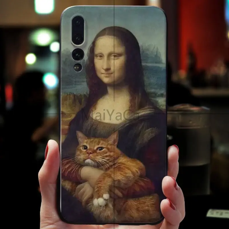 Monla Lisa oil painting cat