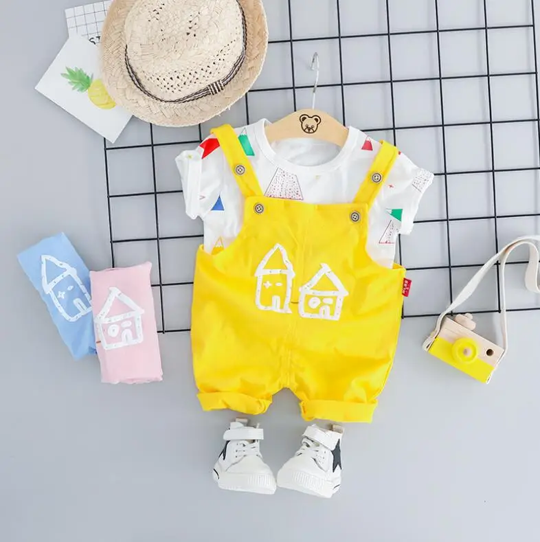 2019 Summer Baby Girls Boys Clothing Sets Infant Toddler Clothes Suits T Shirt Strap Shorts Kids Children Casual Suit
2019 Summer Baby Girls Boys Clothing Sets Infant Toddler Clothes Suits T Shirt Strap Shorts Kids Children Casual Suit