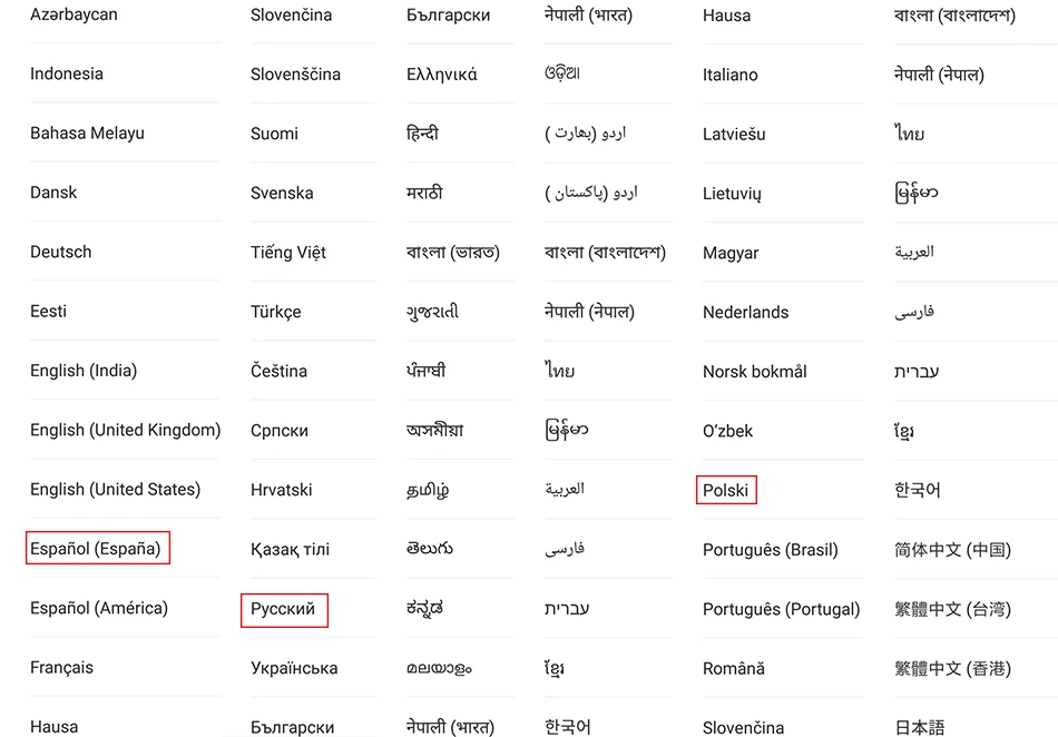 Redmi Note 5 global version languages