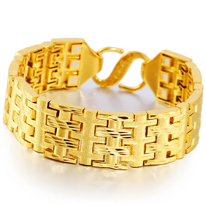 Heavy 50g Band Type Mens Bracelets Yellow Gold Filled Hip Hop Thick Bracelet Geometry Pattern Design
Heavy 50g Band Type Mens Bracelets Yellow Gold Filled Hip Hop Thick Bracelet Geometry Pattern Design