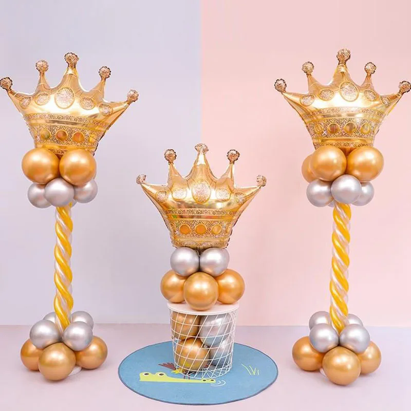 28pcs/lot Golden Crown Foil Balloon Metal Gold And Silver Latex Balloons Column Base Wedding Birthday Party Decoration Supplies
28pcs/lot Golden Crown Foil Balloon Metal Gold And Silver Latex Balloons Column Base Wedding Birthday Party Decoration Supplies