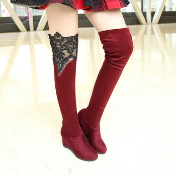 Chainingyee elegant style round head over knee boots lace platform black red high heel increasing riding boots women's shoes
Chainingyee elegant style round head over knee boots lace platform black red high heel increasing riding boots women's shoes