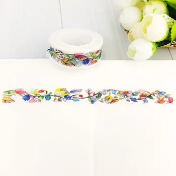1X 1.5cm*10m Colorful flowers washi tape DIY decoration scrapbooking planner masking tape adhesive tape label sticker stationery
1X 1.5cm*10m Colorful flowers washi tape DIY decoration scrapbooking planner masking tape adhesive tape label sticker stationery