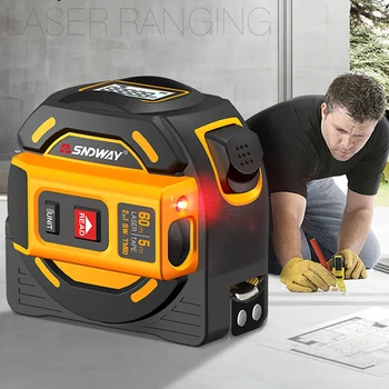 SNDWAY Laser range finder digital 5M tape measure 60M laser distance meter retractable laser rangefinder Ruler Survey tool
SNDWAY Laser range finder digital 5M tape measure 60M laser distance meter retractable laser rangefinder Ruler Survey tool