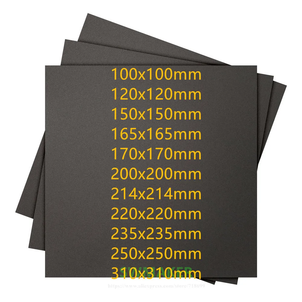 SWMAKER 5pcs 3D printer Super stick build plate tape 3D Printing Build Surface, Black square different size 100/150/220/235/250
SWMAKER 5pcs 3D printer Super stick build plate tape 3D Printing Build Surface, Black square different size 100/150/220/235/250