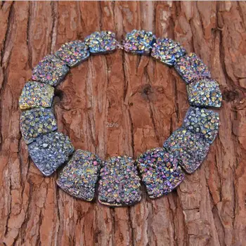 Rainbow Mystic Titanium Sea Sediment Stones Slab Loose Beads Necklace Set,Druzy Drusy Top Drilled Slice Charms Fashion Jewelry
Rainbow Mystic Titanium Sea Sediment Stones Slab Loose Beads Necklace Set,Druzy Drusy Top Drilled Slice Charms Fashion Jewelry