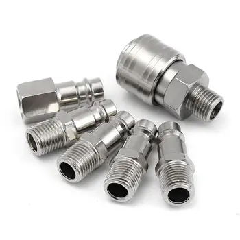 6Pcs Hardening steel Euro Air Line Hose Compressor Fitting Connector Quick Release Set 1/4" BSP
6Pcs Hardening steel Euro Air Line Hose Compressor Fitting Connector Quick Release Set 1/4" BSP