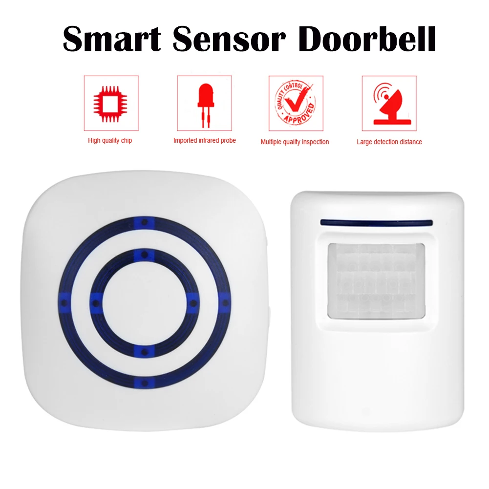 Wireless Intelligent Sensor Doorbell Smart Doorbells Digital Infrared Human Body Sensor Split Door Reminder Ring Bells
Wireless Intelligent Sensor Doorbell Smart Doorbells Digital Infrared Human Body Sensor Split Door Reminder Ring Bells