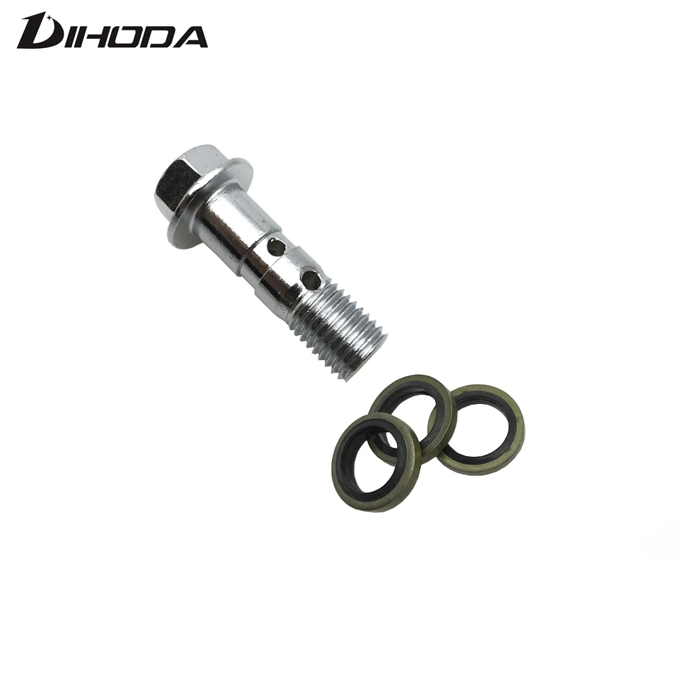 Motorcycle Double hole Brake Banjo Bolt M10x1.25 Oil Drain Screw/Hollow Screw For hydraulic brake hose caliper Adaptor
Motorcycle Double hole Brake Banjo Bolt M10x1.25 Oil Drain Screw/Hollow Screw For hydraulic brake hose caliper Adaptor