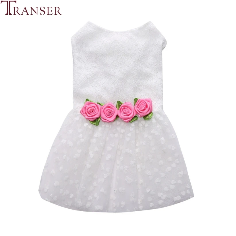 Transer Pet Dog Clothes White Lace Mesh Heart Pattern Sleeveless Small Dog Dress Rose Buds Pet Clothing For Wedding Party 80418
Transer Pet Dog Clothes White Lace Mesh Heart Pattern Sleeveless Small Dog Dress Rose Buds Pet Clothing For Wedding Party 80418