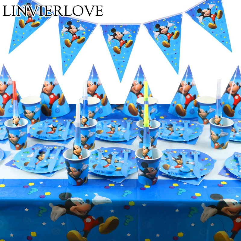Cartoon Mickey Theme Disposable Tableware Sets Plate Napkins Banner Birthday Candy Box Baby Shower Party Decor Supplies
Cartoon Mickey Theme Disposable Tableware Sets Plate Napkins Banner Birthday Candy Box Baby Shower Party Decor Supplies