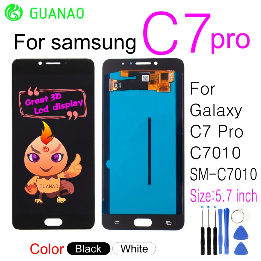 5.7 inch 100% tested Display For Samsung Galaxy C7 Pro C7Pro C7010 Touch Screen Digitizer Assembly Replacement lcd Black White
5.7 inch 100% tested Display For Samsung Galaxy C7 Pro C7Pro C7010 Touch Screen Digitizer Assembly Replacement lcd Black White