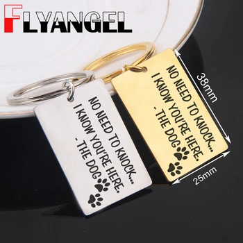 FLYANGEL Key Chain Engraved No Need To Knock I Know You're Here The Dog Fashion Dog Tag Car Key Tag For Dog Lover Gifts
FLYANGEL Key Chain Engraved No Need To Knock I Know You're Here The Dog Fashion Dog Tag Car Key Tag For Dog Lover Gifts