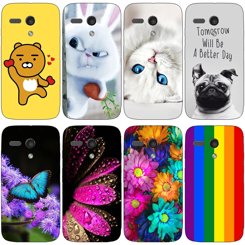 

TPU Case for Motorola Moto G XT1028 XT1032 XT1031 Painted Cover For Moto G Back Phone Cases Cartton Bear Owl Shell Soft Silicon