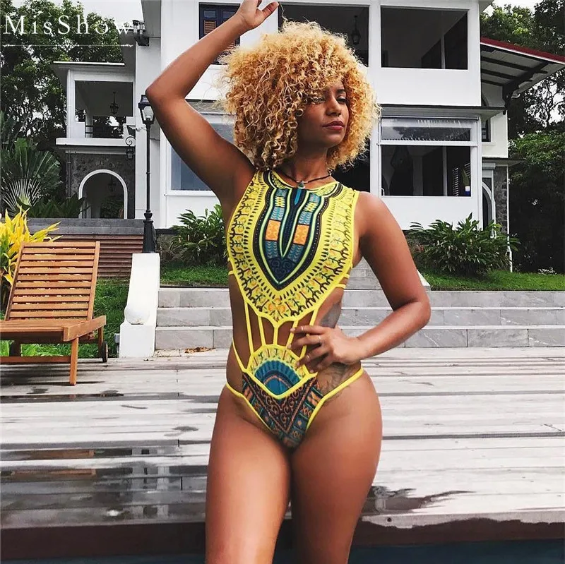 Trikini Bandage Women One Piece Swimsuit African Print Swimwear Women Bathing Suit Maillot De Bain Femme Backless Monokini
Trikini Bandage Women One Piece Swimsuit African Print Swimwear Women Bathing Suit Maillot De Bain Femme Backless Monokini
