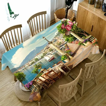 Coffee table cloth super three - dimensional rectangular Waterproof Tablecloth round table Cover Customized size Pillowcase