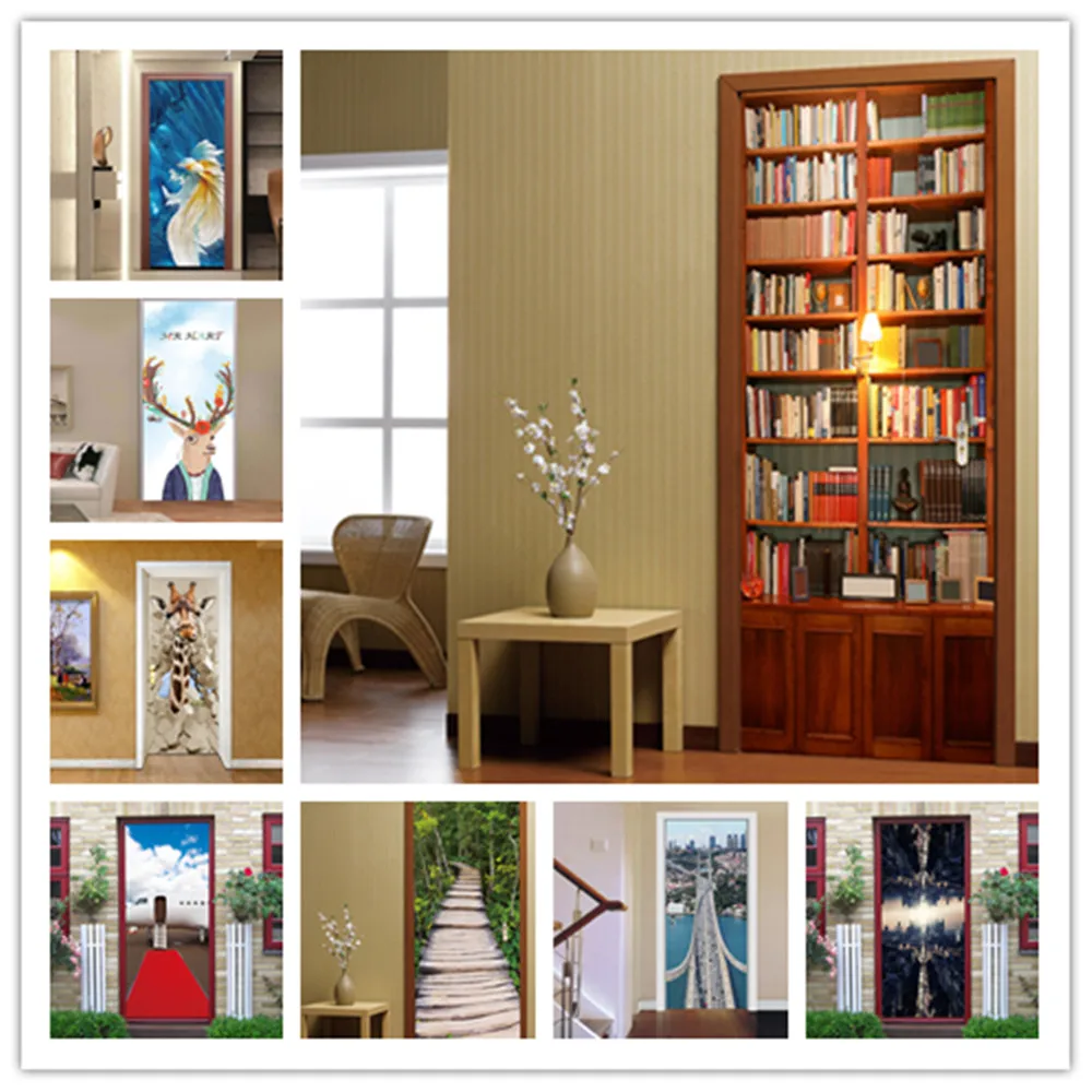 3D Retro Bookshelf Library Door Stickers Self-adhesive PVC Waterproof Decal Wallpaper For Bedroom Living Room Home Decor Posters
3D Retro Bookshelf Library Door Stickers Self-adhesive PVC Waterproof Decal Wallpaper For Bedroom Living Room Home Decor Posters