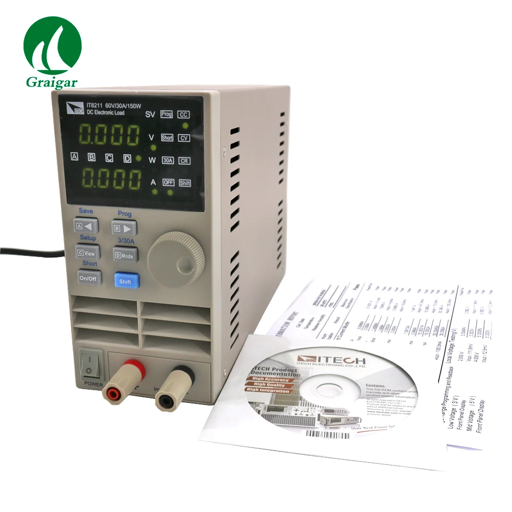 Digital Control DC Electronic Loads IT8211 Professional Single Channel Resolution 1mV/1mA
Digital Control DC Electronic Loads IT8211 Professional Single Channel Resolution 1mV/1mA
