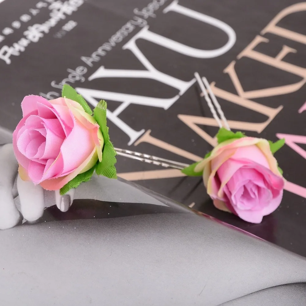 5pcs/Lot Imitation Rose Flowers Hairpins For Women Bridal U-shaped Hair Pins Wedding Dish Hair Jewelry Accessories Drop Shipping
5pcs/Lot Imitation Rose Flowers Hairpins For Women Bridal U-shaped Hair Pins Wedding Dish Hair Jewelry Accessories Drop Shipping