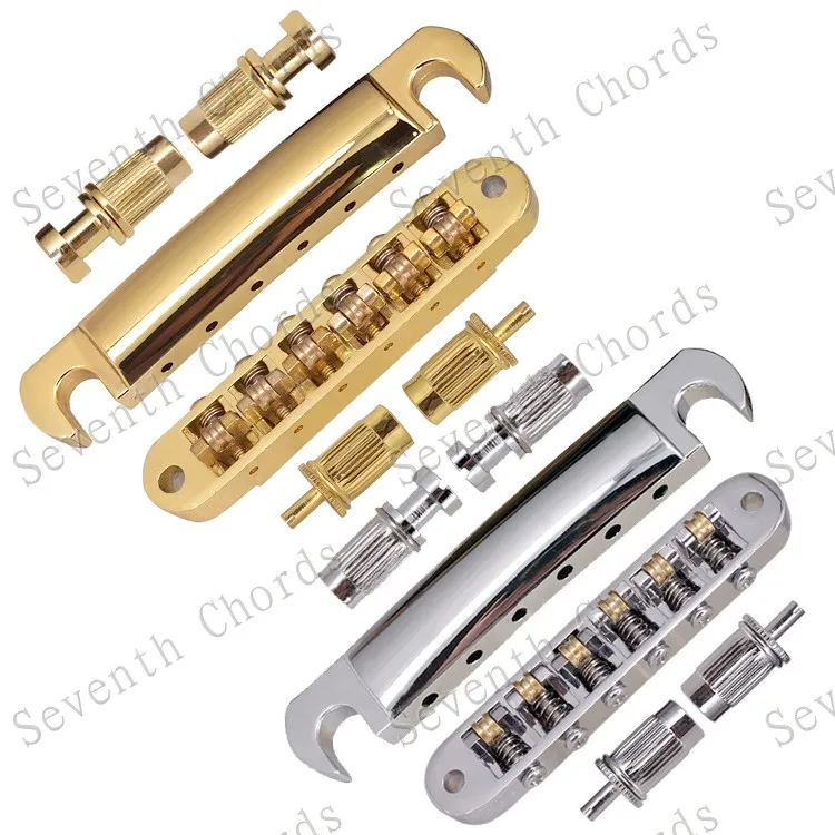 A Set Tune-O-Matic Bridge & Tailpiece With Roller Saddle for LP Electric Guitar Replacement parts - Big Studs & Anchor
A Set Tune-O-Matic Bridge & Tailpiece With Roller Saddle for LP Electric Guitar Replacement parts - Big Studs & Anchor