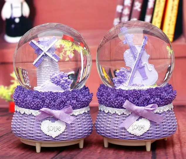 1PC Creative valentine's day crystal ball lavender windmill water ball rotating floating snow octave music box gifts Choice
1PC Creative valentine's day crystal ball lavender windmill water ball rotating floating snow octave music box gifts Choice