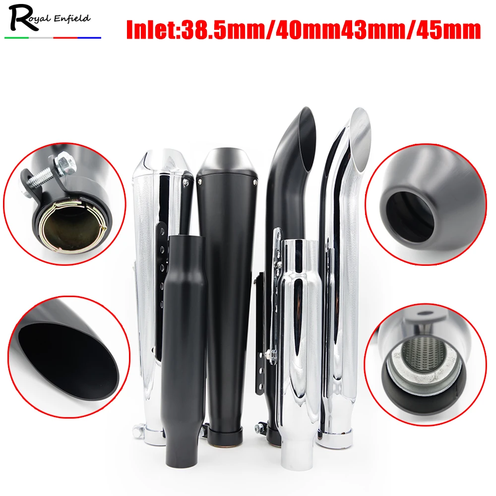 Universal 38.5mm 40mm 43mm 45mm For Harley-Davidson GY6 38.5-45mm CBR Motorcycle Muffler Retro Vertical Back Exhaust Pipe Escape
Universal 38.5mm 40mm 43mm 45mm For Harley-Davidson GY6 38.5-45mm CBR Motorcycle Muffler Retro Vertical Back Exhaust Pipe Escape