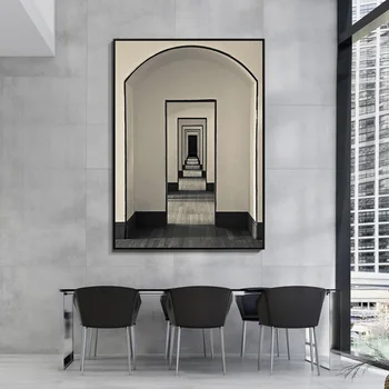 Nordic Black White space building corridor wall art Canvas Painting posters Prints wall Pictures for Living Room Morden Decor
Nordic Black White space building corridor wall art Canvas Painting posters Prints wall Pictures for Living Room Morden Decor