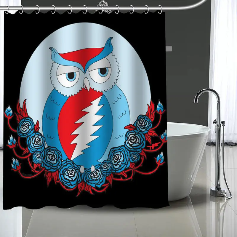 Custom grateful dead Shower Curtain With Plastic Hooks Modern Fabric Bath Curtains Home Decor Your image | Дом и сад
