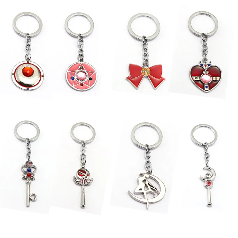 Cute Sailor Moon Figure Sailormoon heart moon bow Keychain Pendant Cosplay Key Chain Cartoon Keyring girl gift Key Ring
Cute Sailor Moon Figure Sailormoon heart moon bow Keychain Pendant Cosplay Key Chain Cartoon Keyring girl gift Key Ring