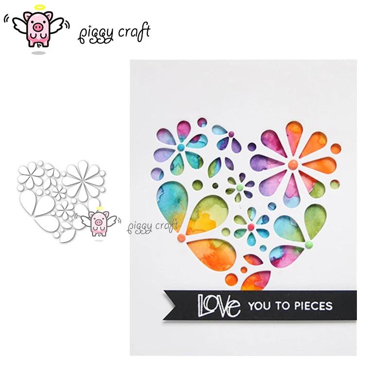 Piggy Craft metal cutting dies cut die mold New petal flower love Scrapbook paper craft knife mould blade punch stencils dies
Piggy Craft metal cutting dies cut die mold New petal flower love Scrapbook paper craft knife mould blade punch stencils dies