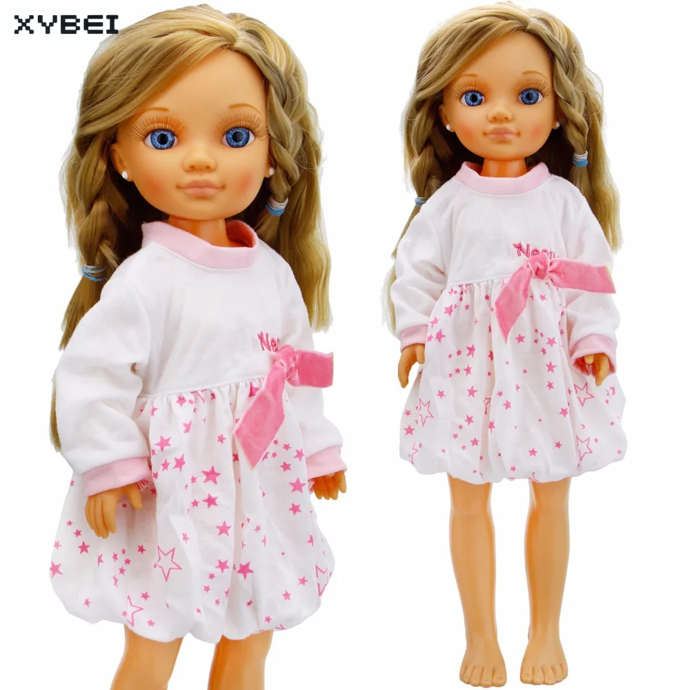 Handmade White Dress Wedding Party Long Sleeves Mini Gown Star Pattern Lovely Skirt Clothes For Nancy Doll Accessories Toys
Handmade White Dress Wedding Party Long Sleeves Mini Gown Star Pattern Lovely Skirt Clothes For Nancy Doll Accessories Toys