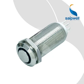 Self-locking Type Waterproof IP67 Mini Button Switch / Flat Shape Metal Push Button Switch With Ring Illuminated(SP12-D4) 
Self-locking Type Waterproof IP67 Mini Button Switch / Flat Shape Metal Push Button Switch With Ring Illuminated(SP12-D4)