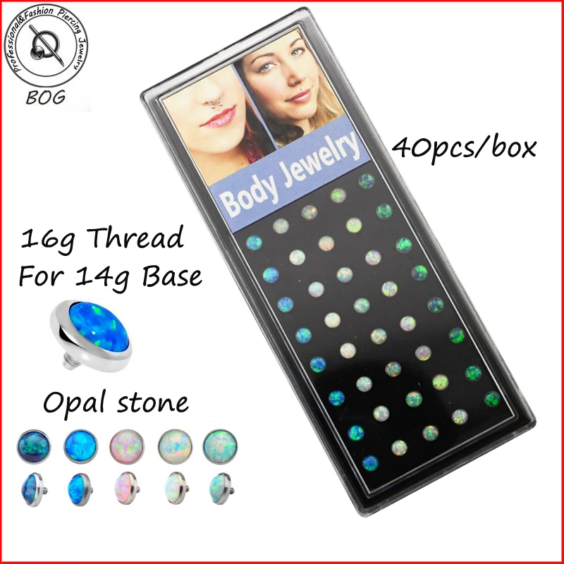 BOG-Lot 40 Pieces Opal Stone Dermal Anchor Replacement Tops Head for Internally Threaded Body Piercing Jewelry
BOG-Lot 40 Pieces Opal Stone Dermal Anchor Replacement Tops Head for Internally Threaded Body Piercing Jewelry