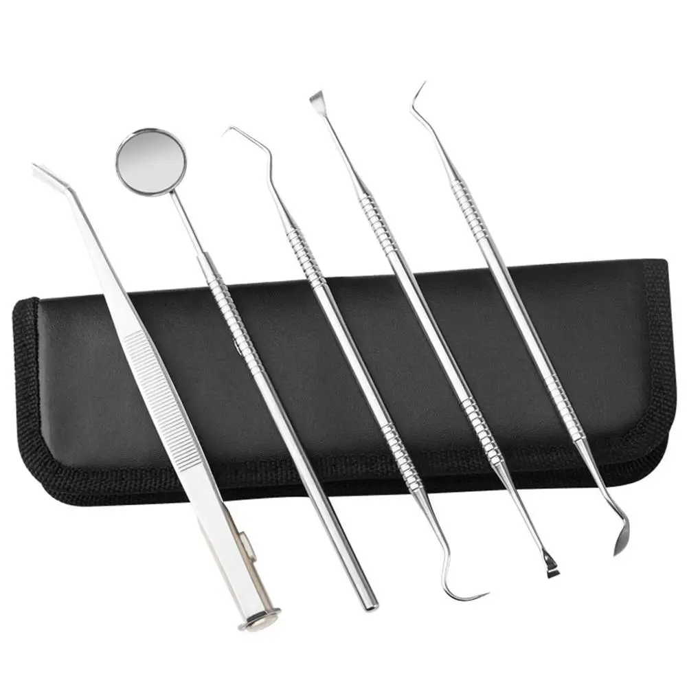 5Pcs/set Dental Tools Mirror Tweezers Oral Hygiene Explorer Probe Tooth Stains Remover Cleaning Hook Pick Dental Lab EquipmentFD
5Pcs/set Dental Tools Mirror Tweezers Oral Hygiene Explorer Probe Tooth Stains Remover Cleaning Hook Pick Dental Lab EquipmentFD