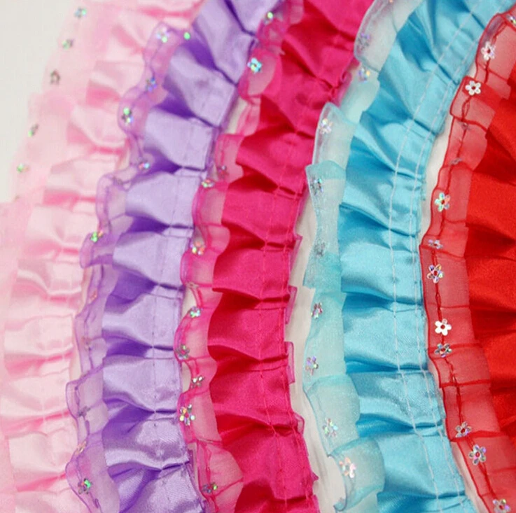Wholesale 50yard/lot 4cm Width Stain Ruffled Lace Trim Crafts/ Sequins Decorative Lace Material DIY Sewing Accessory Z606
Wholesale 50yard/lot 4cm Width Stain Ruffled Lace Trim Crafts/ Sequins Decorative Lace Material DIY Sewing Accessory Z606