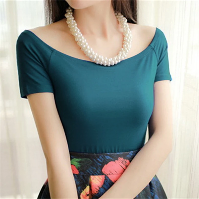 2017 Summer Fashion Sexy Plain Off Shoulder Top Women Casual Short Sleeve Slash Neck T-shirt
2017 Summer Fashion Sexy Plain Off Shoulder Top Women Casual Short Sleeve Slash Neck T-shirt