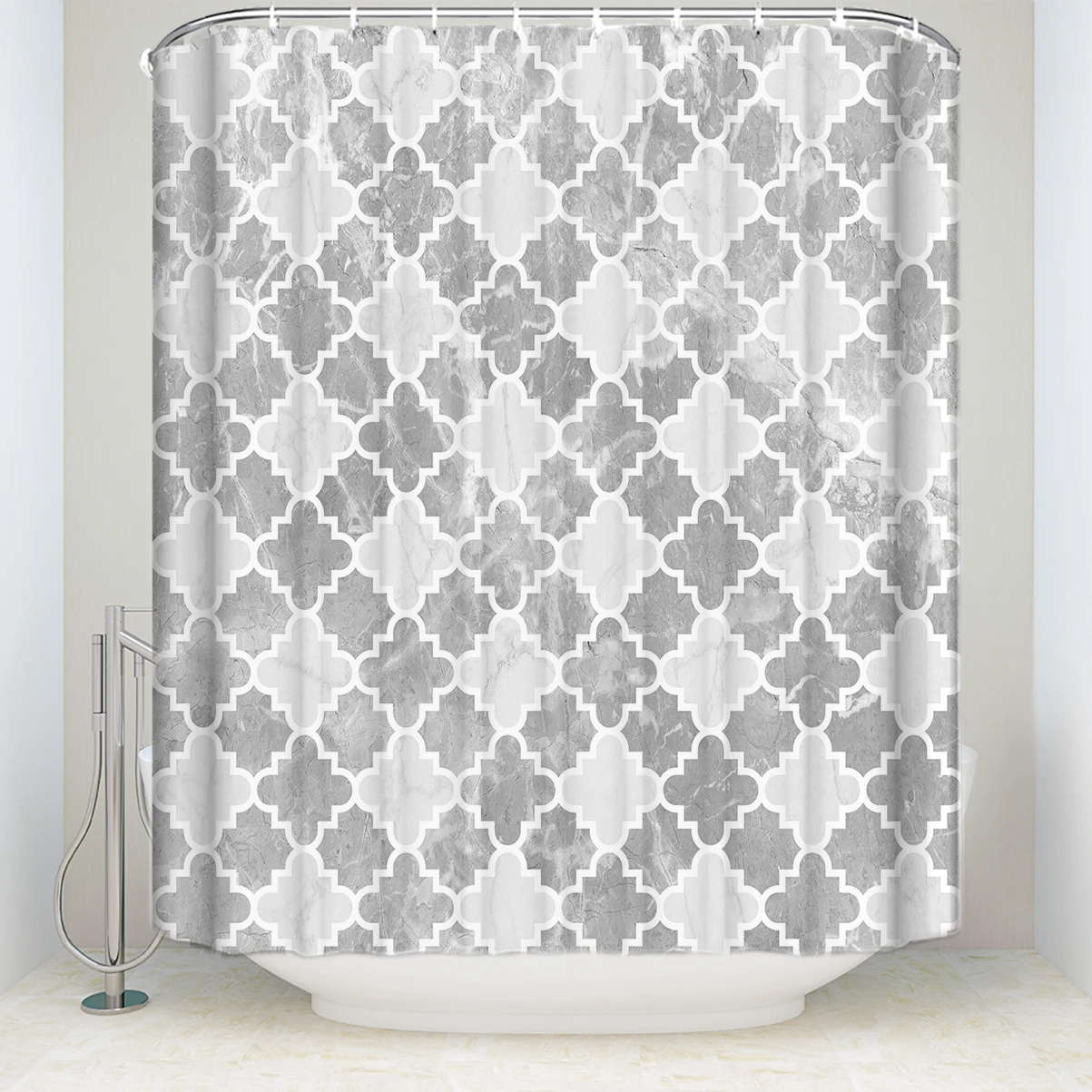 Waterproof Vintage Moroccan Pattern Shower Curtain with Hooks Polyester Fabric Geometric Bathroom Curtains for Home Decorations
Waterproof Vintage Moroccan Pattern Shower Curtain with Hooks Polyester Fabric Geometric Bathroom Curtains for Home Decorations