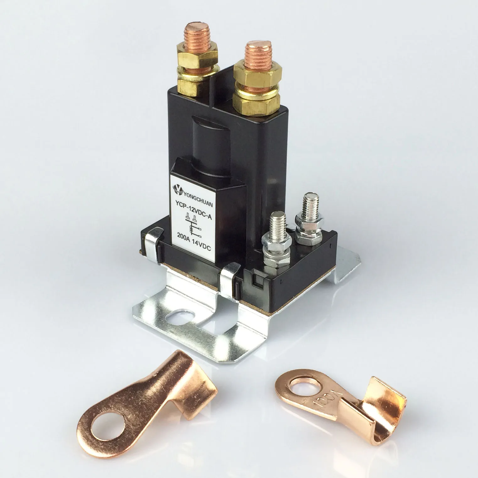 12V 24V 200A high power high current relay DC contactor modified switch with copper terminal
12V 24V 200A high power high current relay DC contactor modified switch with copper terminal