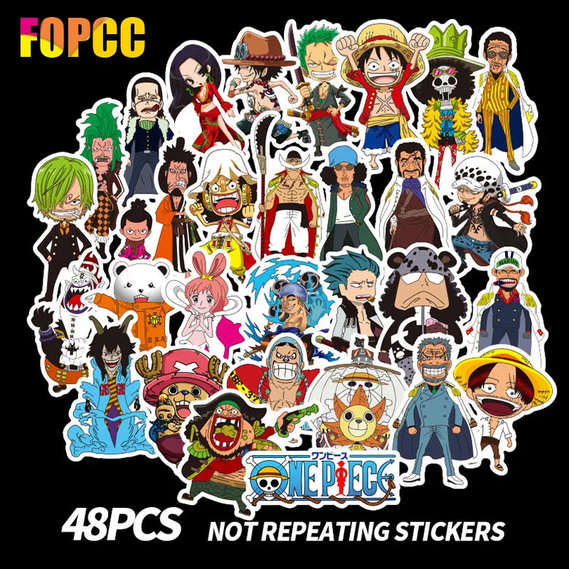 48pcs/pack one piece Stickers For children Luggage Waterproof pvc Laptop Bike Motorcycle kids Car Decal Sticker
48pcs/pack one piece Stickers For children Luggage Waterproof pvc Laptop Bike Motorcycle kids Car Decal Sticker